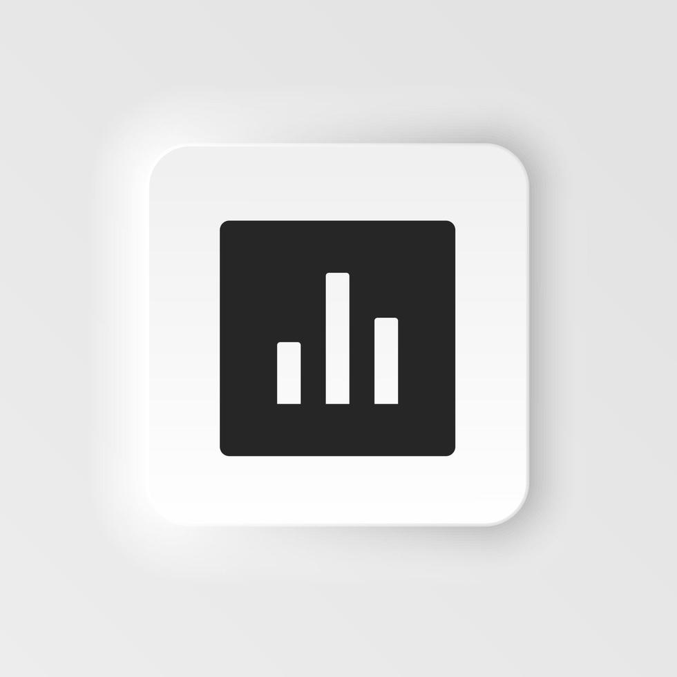 Analytics, graph neumorphic style vector icon. Simple element illustration from UI concept. Analytics, graph neumorphic style vector icon. Finance concept vector illustration. .