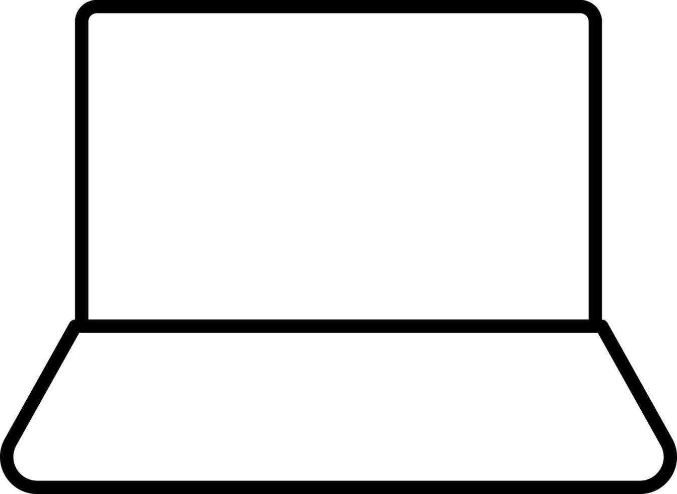 Line vector icon computer. Outline vector icon on white background