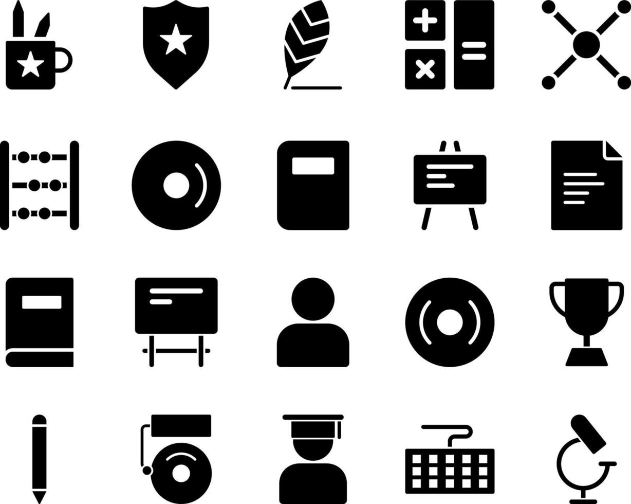 School and Education Icons set. microscope. Vector Illustration Set Of Simple Training Icons. Elements Presentation, Demonstration, University on white background