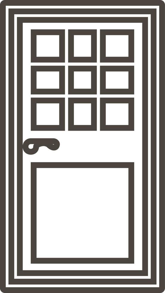 Door, icon in trendy outline style isolated on white background. Door symbol for your web site design, logo, app, UI. Vector illustration, EPS10. - Vector on white background