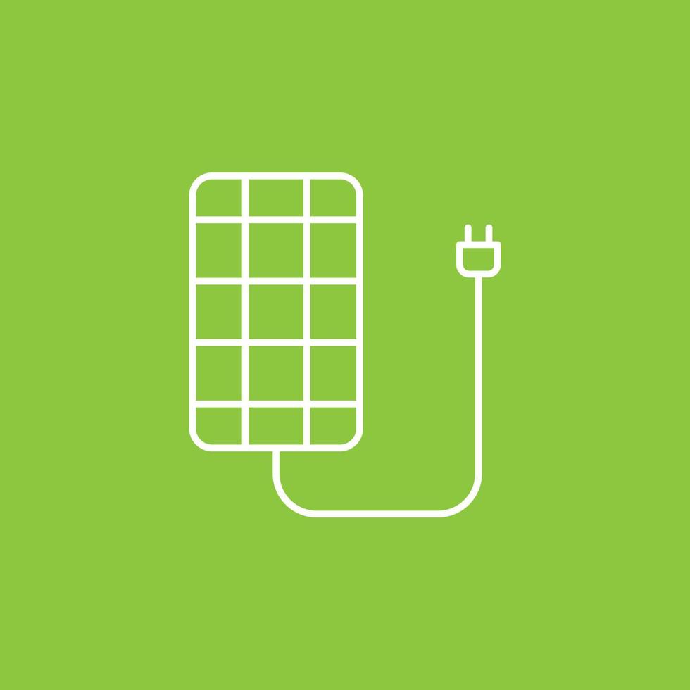 Solar, charger icon - Vector. Simple element illustration from UI concept. Solar, charger icon - Vector. Infographic concept vector illustration. on white background