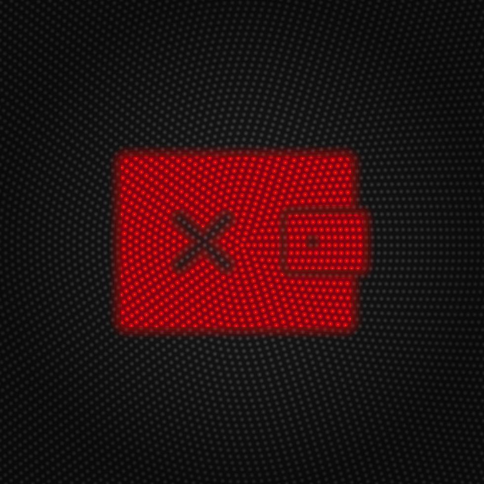 Delete, money, wallet vector Light red color retro style vector icon on white background