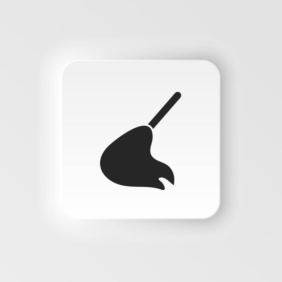 broom. broom neumorphic style vector icon . in flat-style. broom. neumorphic style vector icon illustration.