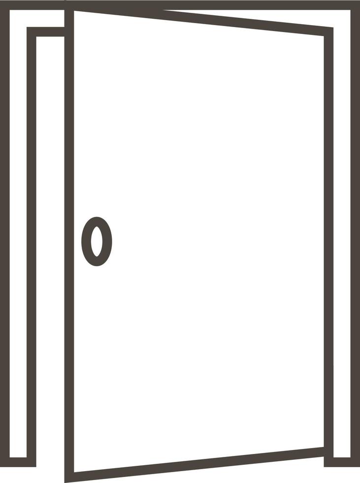 puerta, abierto, icono en de moda contorno estilo aislado en blanco antecedentes. puerta símbolo para tu web sitio diseño, logo, aplicación, ui vector ilustración, eps10. - vector en blanco antecedentes