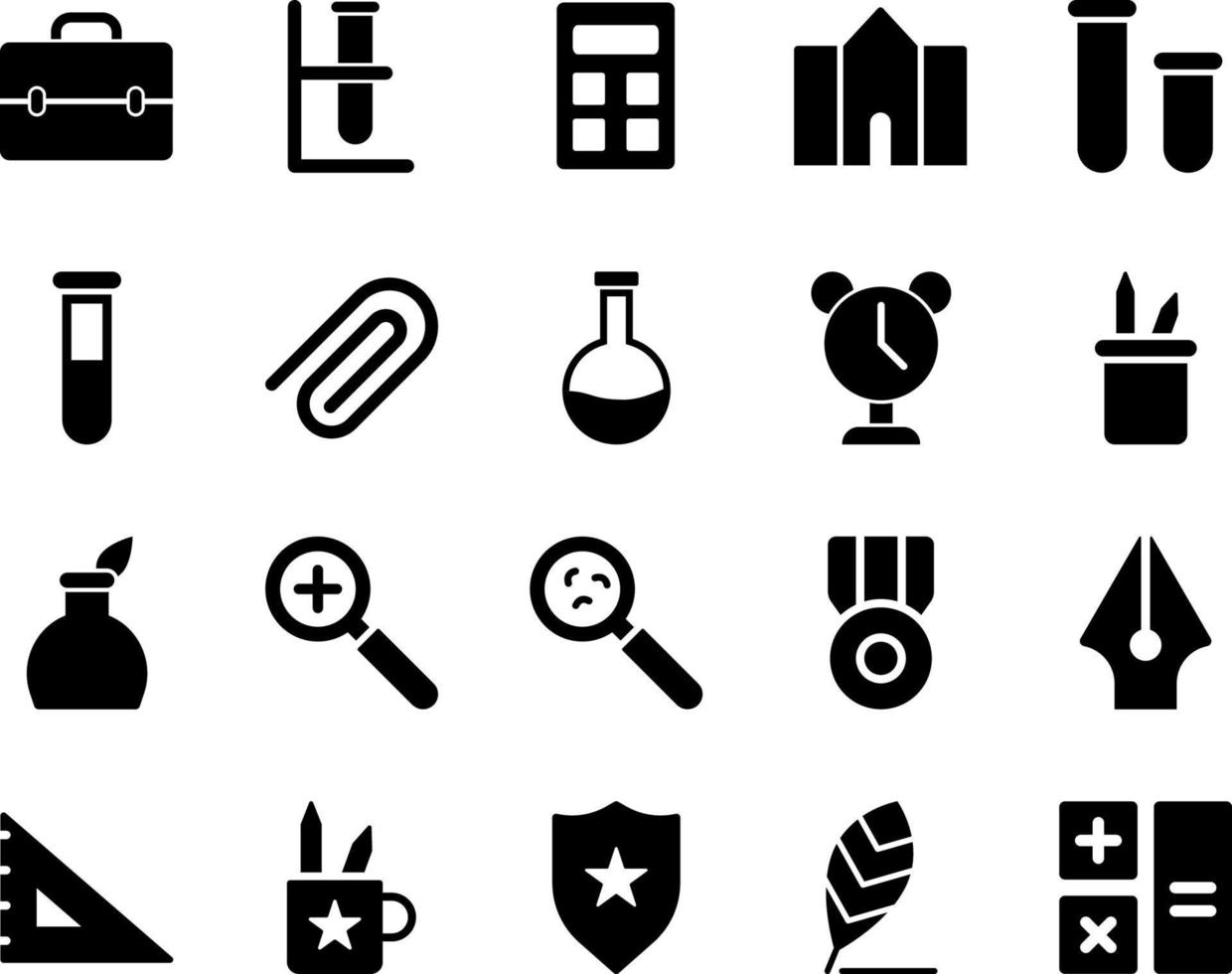 School and Education Icons set. calculator. Vector Illustration Set Of Simple Training Icons. Elements Presentation, Demonstration, University on white background