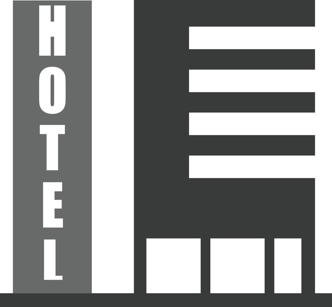 Building Hotel Icon Vector Graphic Download Template Modern. Building Hotel