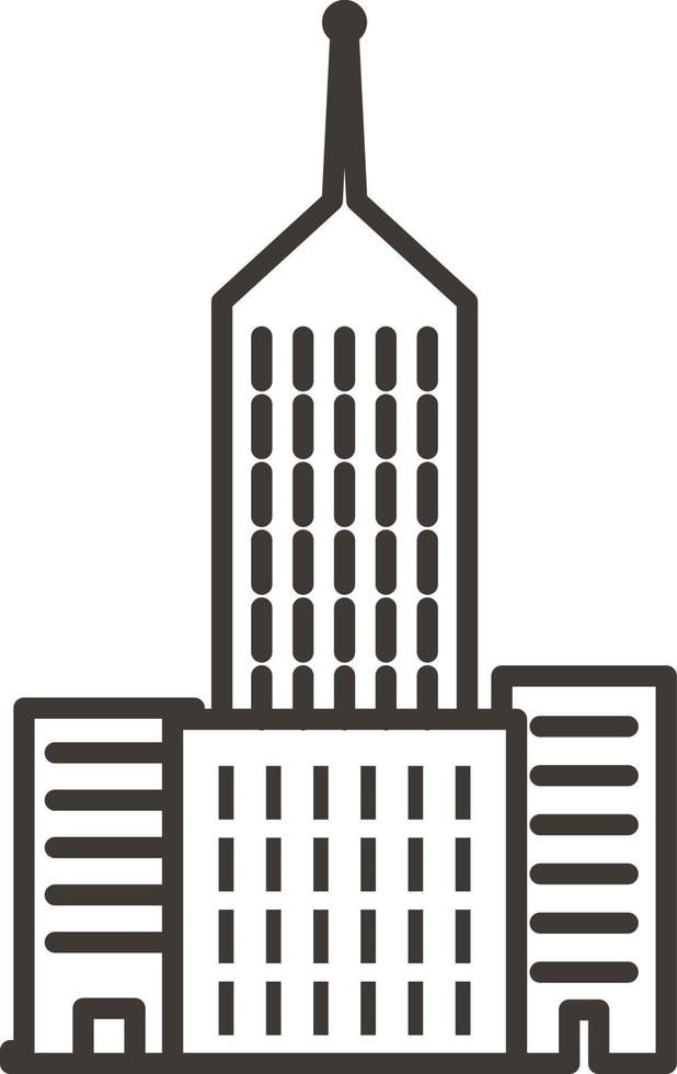 Building, outline, icon - Building vector icon on white background