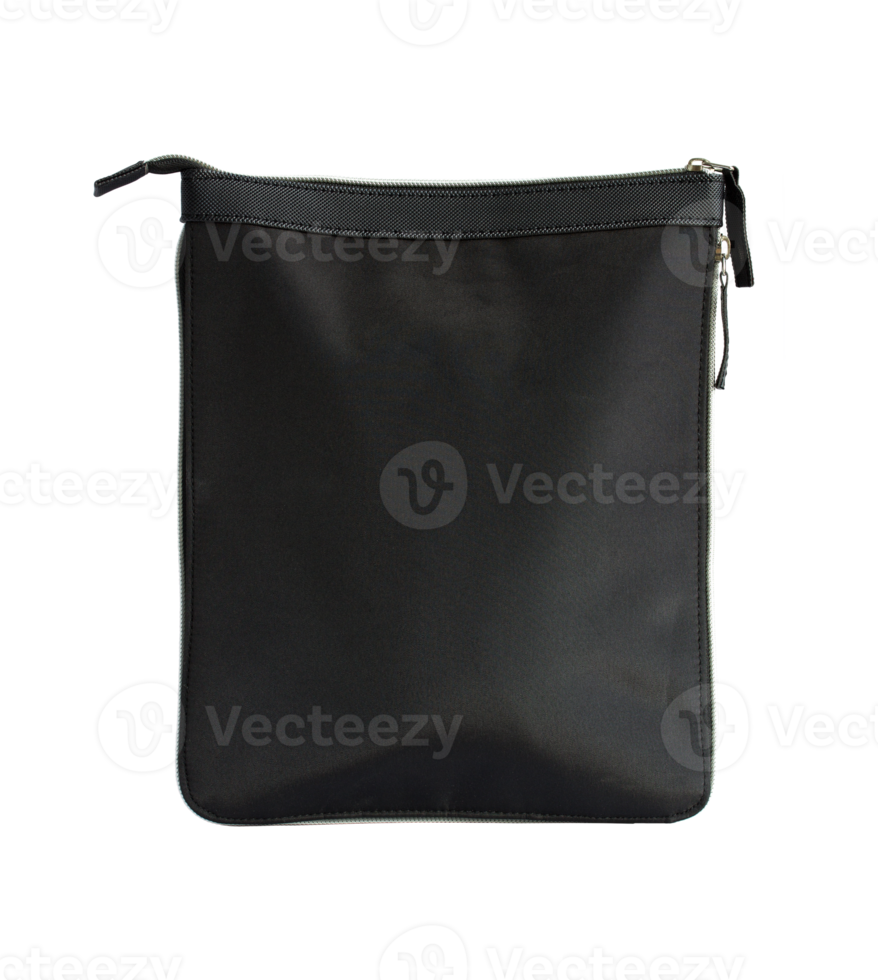 black bag with zipper isolated with clipping path for mockup 20974407 PNG