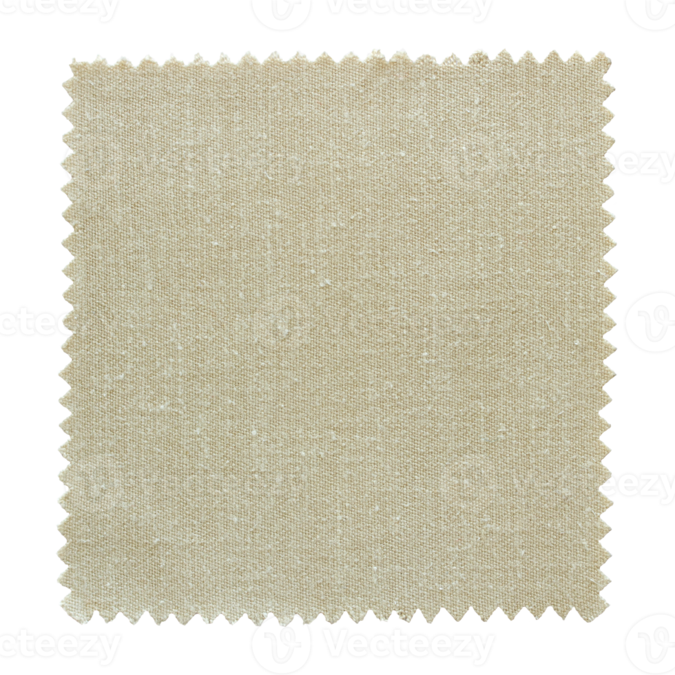 Natural fabric swatch samples isolated with clipping path png