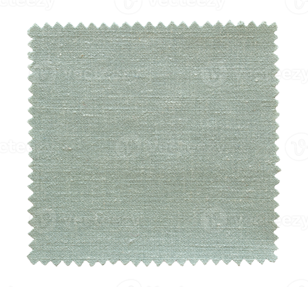 Gray fabric swatch samples isolated with clipping path png