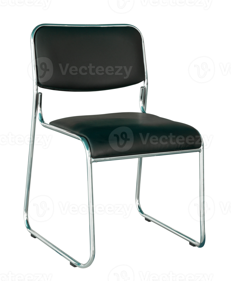 black modern chair isolated with clipping path png