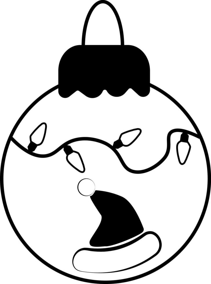 Tree ball line icon. Cristmas decoration vector illustration isolated on white. Tree globe outline style design, designed for web and app. Vector illustration