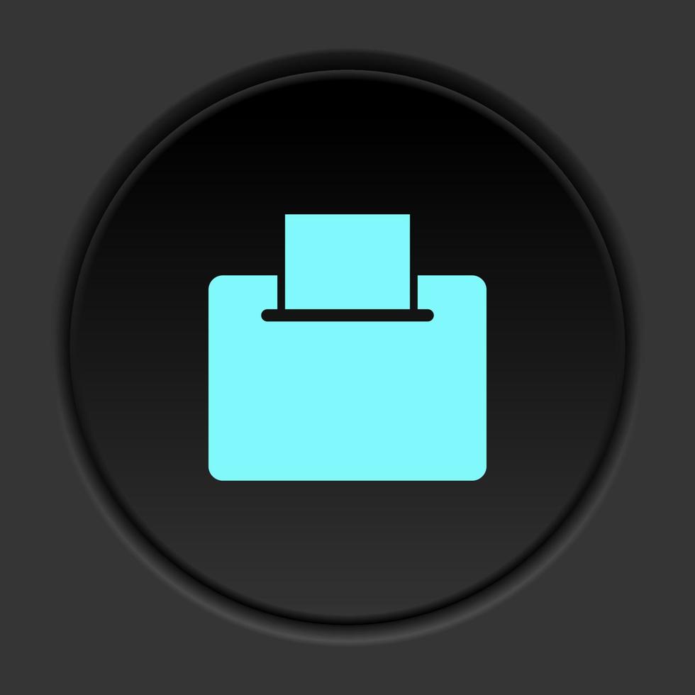 Round button icon, Delete, money, wallet. Button banner round, badge interface for application illustration on dark background vector