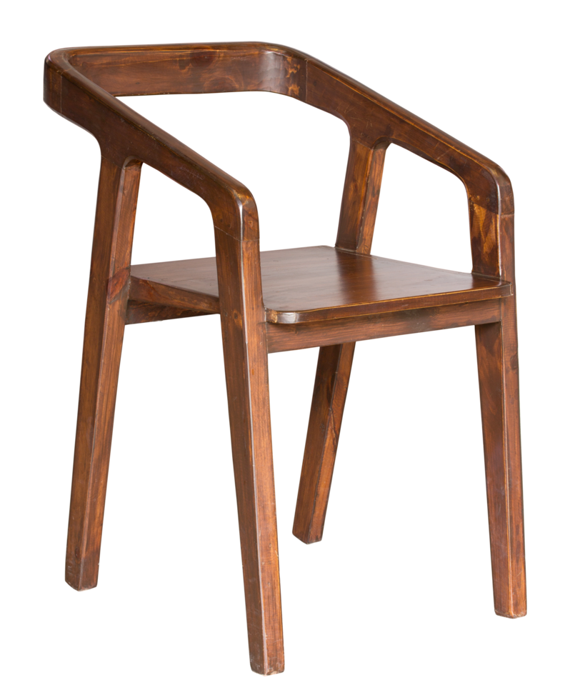 wooden chair isolated with clipping path png