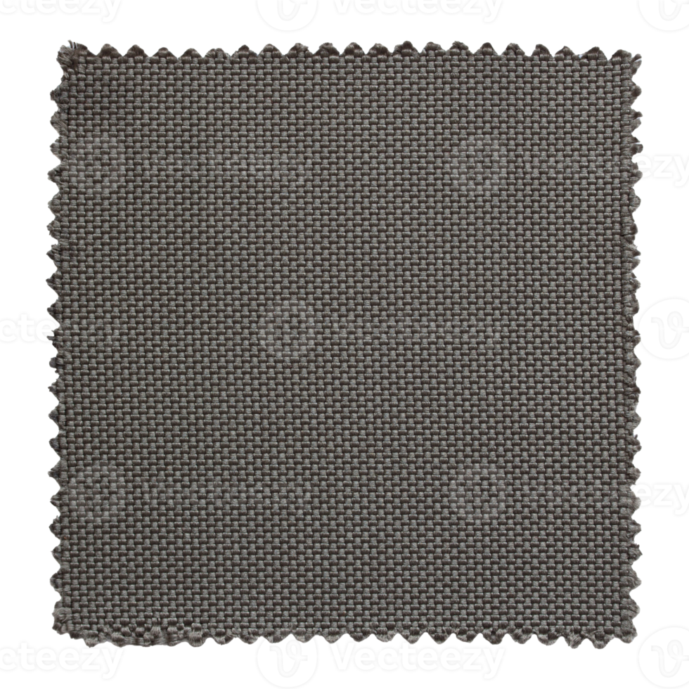 dark gray fabric swatch samples isolated with clipping path for mockup png