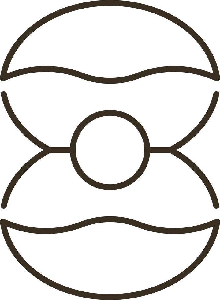 Line vector icon business, metaphor, pearl. Outline vector icon on white background