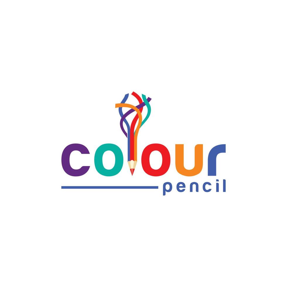 Creative Colour Pencil Vector Design Illustration