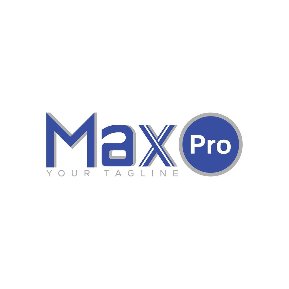 Max Pro Logo Vector Illustration Template