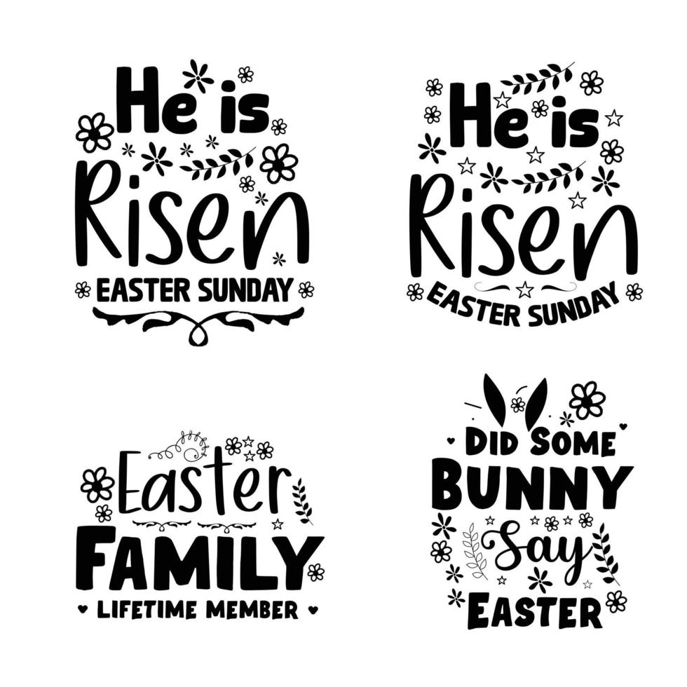 contento Pascua de Resurrección letras tipografía diseño vector