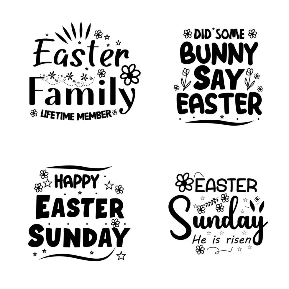contento Pascua de Resurrección letras tipografía diseño vector