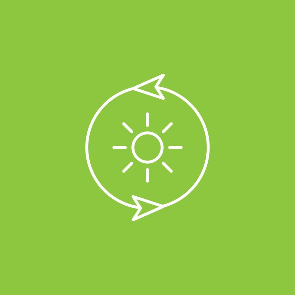 Sun, energy, eco icon - Vector. Simple element illustration from UI concept. Sun, energy, eco icon - Vector. Infographic concept vector illustration. on white background