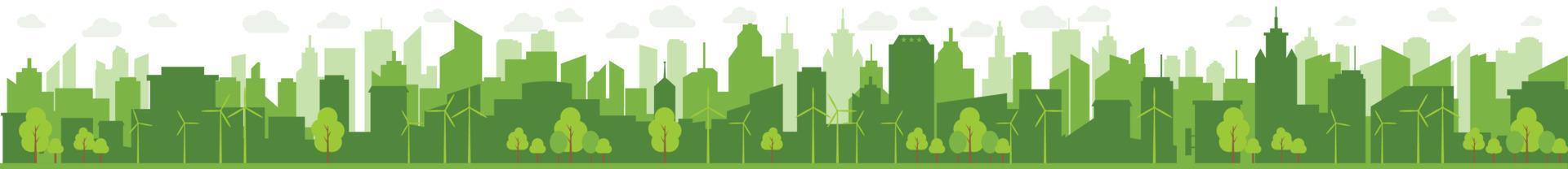 Green cities help the world with eco-friendly concept ideas.vector illustration. vector