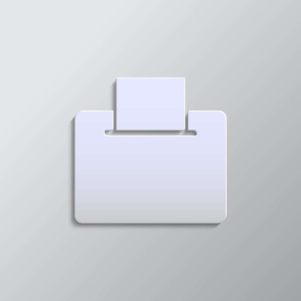 Grey color vector background- Paper style vector icon, ballot, electronic paper style, icon