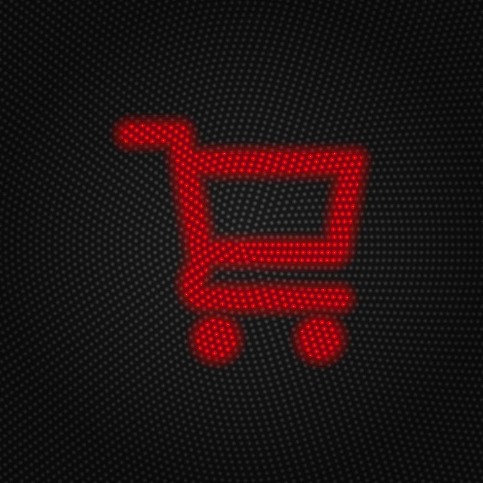 Cart, shopping vector Light red color retro style vector icon on white background