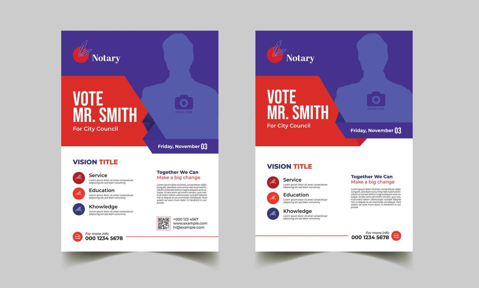 modern a4 political election flyer and poster, pamphlet brochure cover design layout template vector