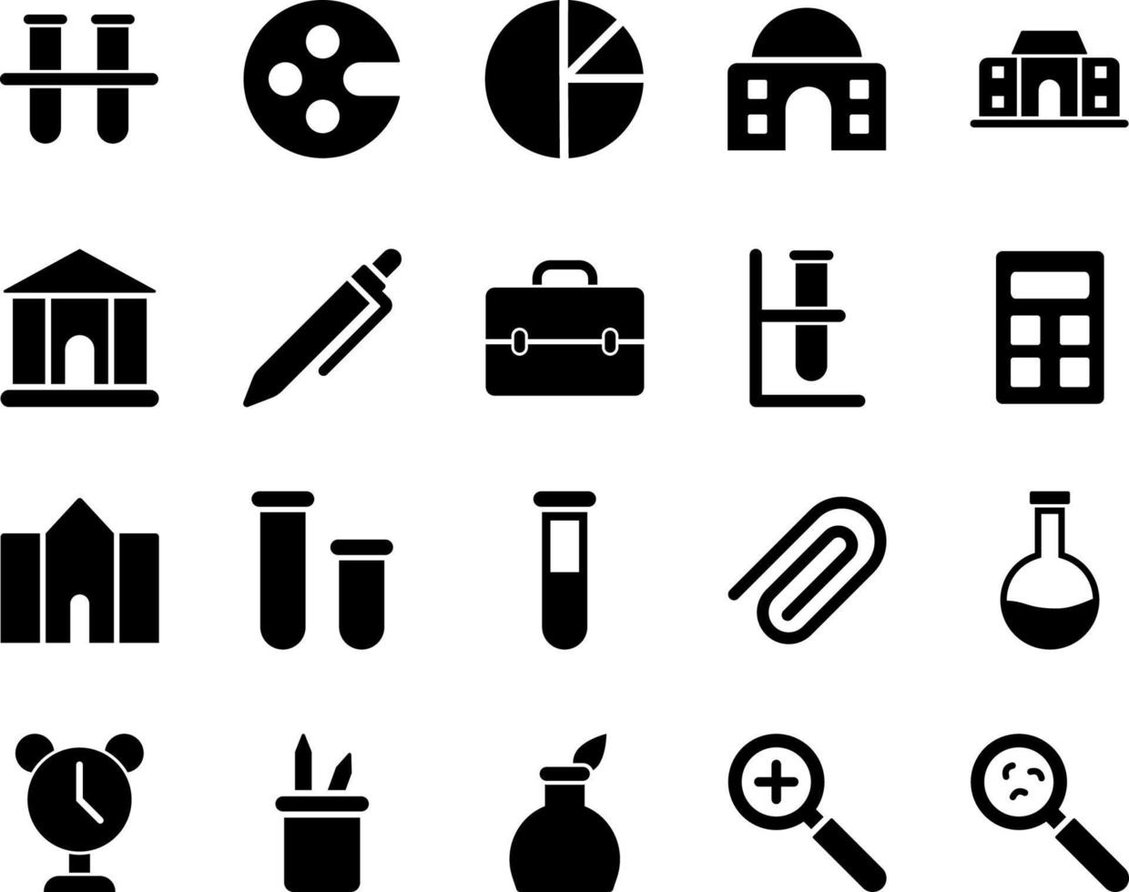 School and Education Icons set. germs, lab research. Vector Illustration Set Of Simple Training Icons. Elements Presentation, Demonstration, University
