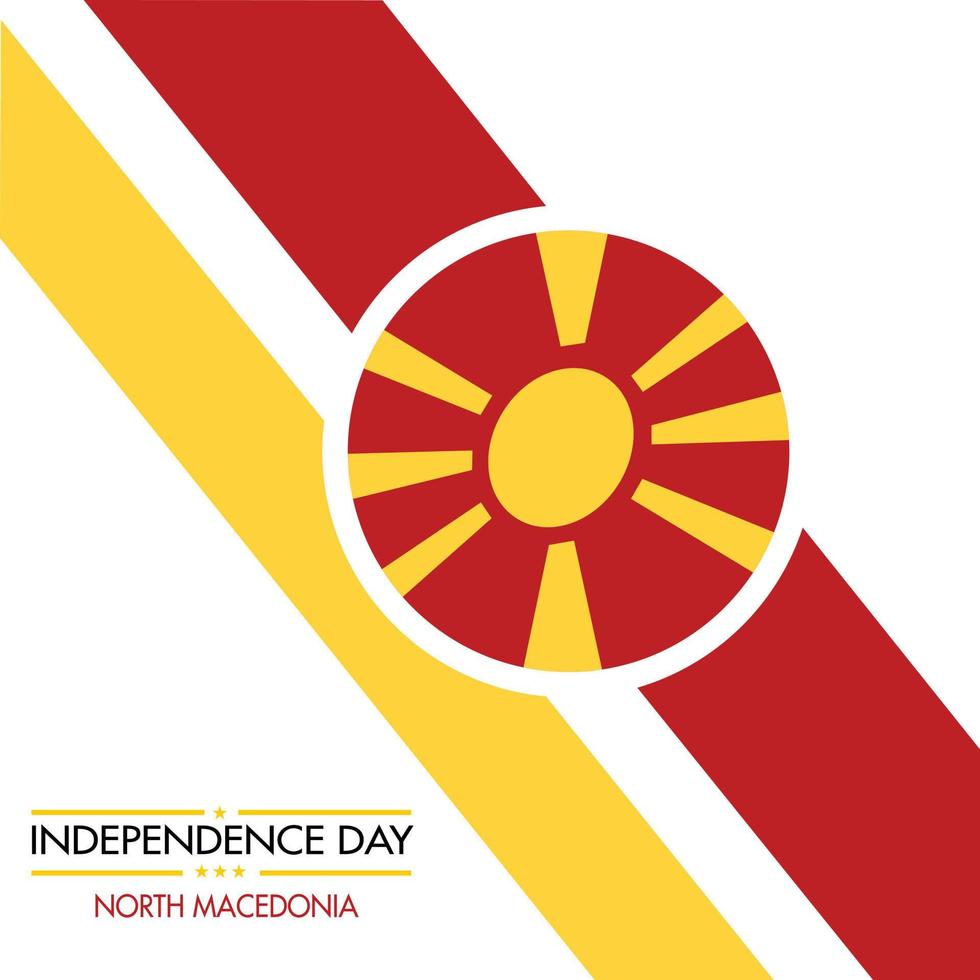 norte macedonia independencia día y guarida n / A nezavisnosta bandera diseño vector