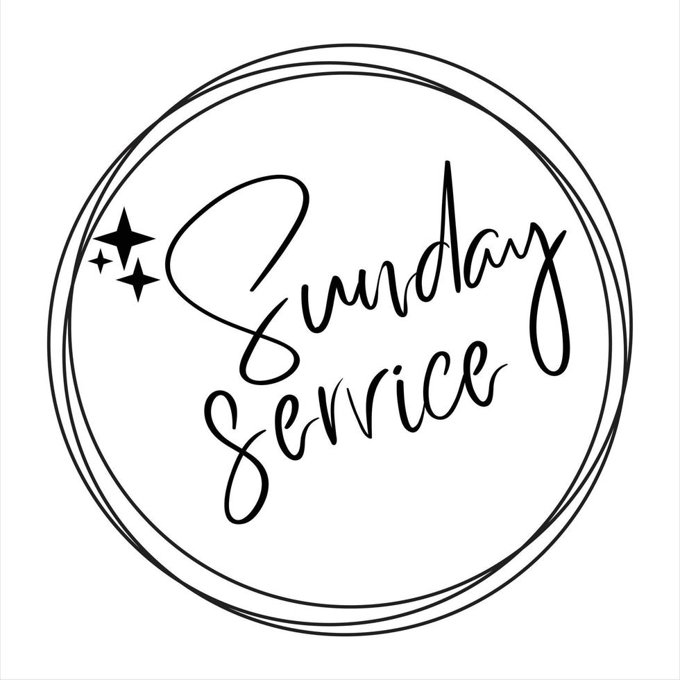 Sunday service in PNG and Sunday service design banner flyer template Sunday and service logo design vector
