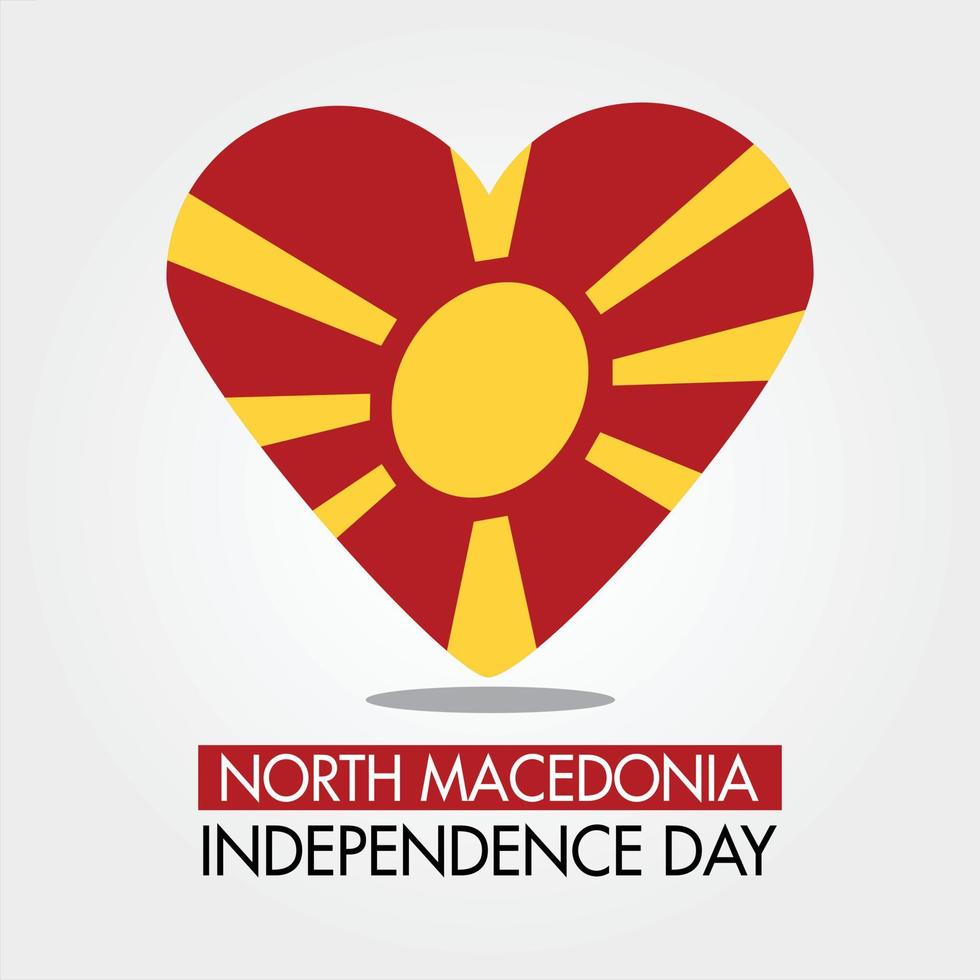 norte macedonia independencia día y guarida n / A nezavisnosta bandera diseño vector