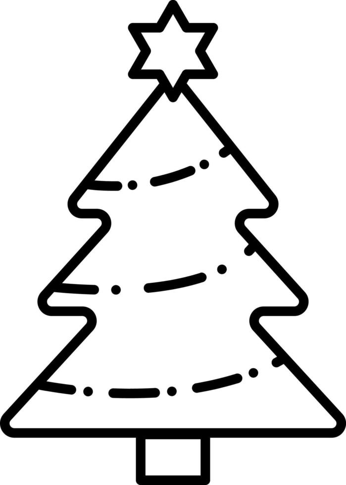 Navidad árbol contorno icono, lata ser usado para web y móvil diseño. vector icono