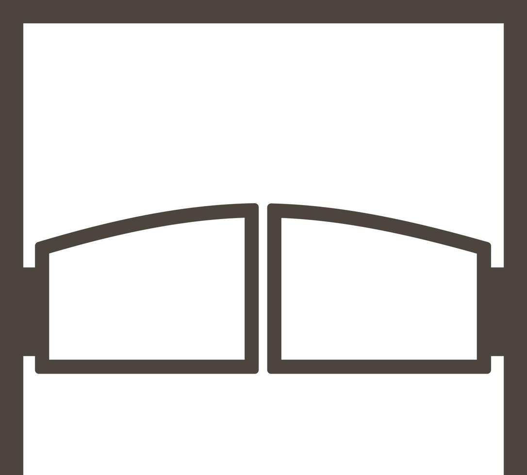 Bar, door, icon in trendy outline style isolated on white background. Door symbol for your web site design, logo, app, UI. Vector illustration, EPS10. - Vector on white background