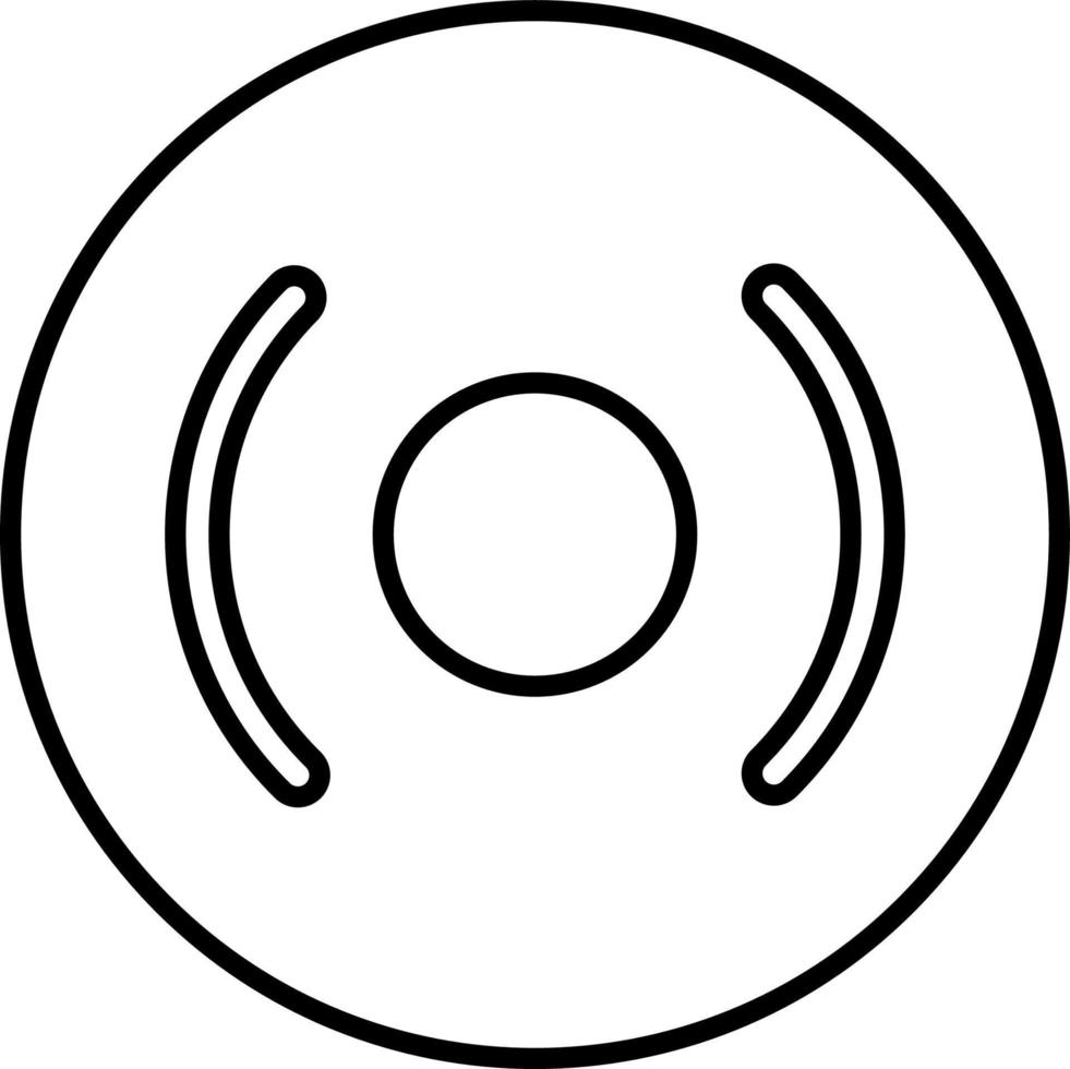 Line vector icon cd, disk, dvd. Outline vector icon on white background