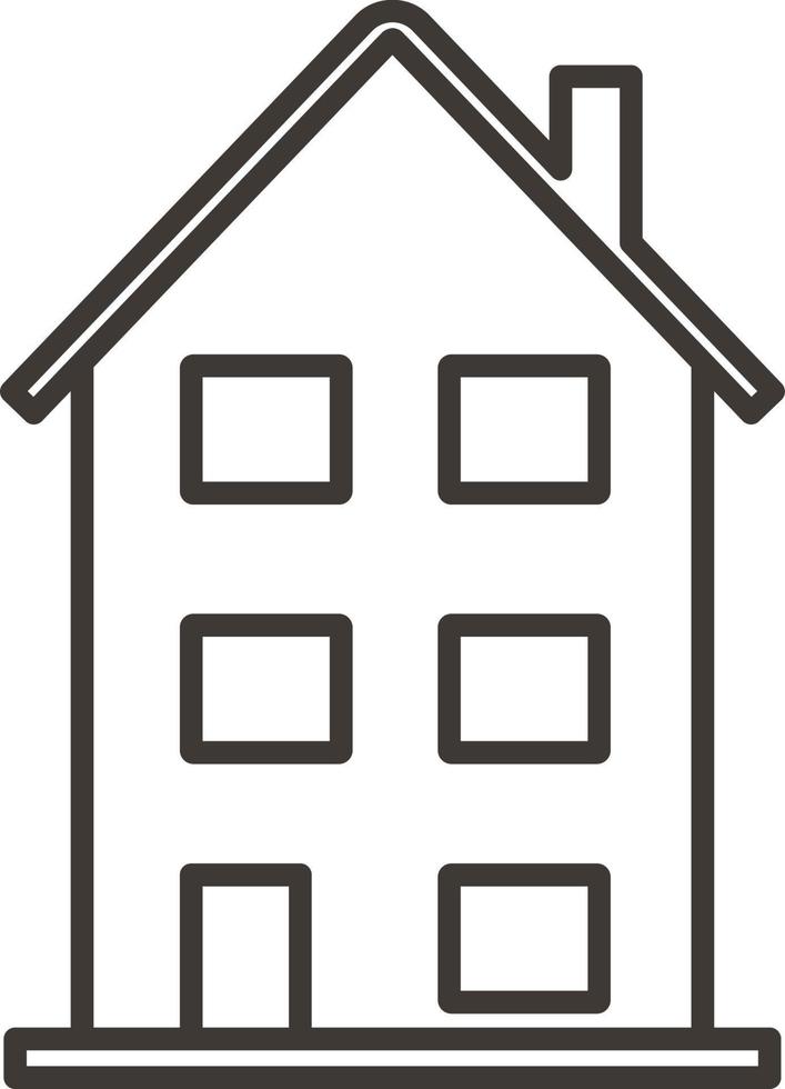 Building, home, outline, icon - Building vector icon on white background