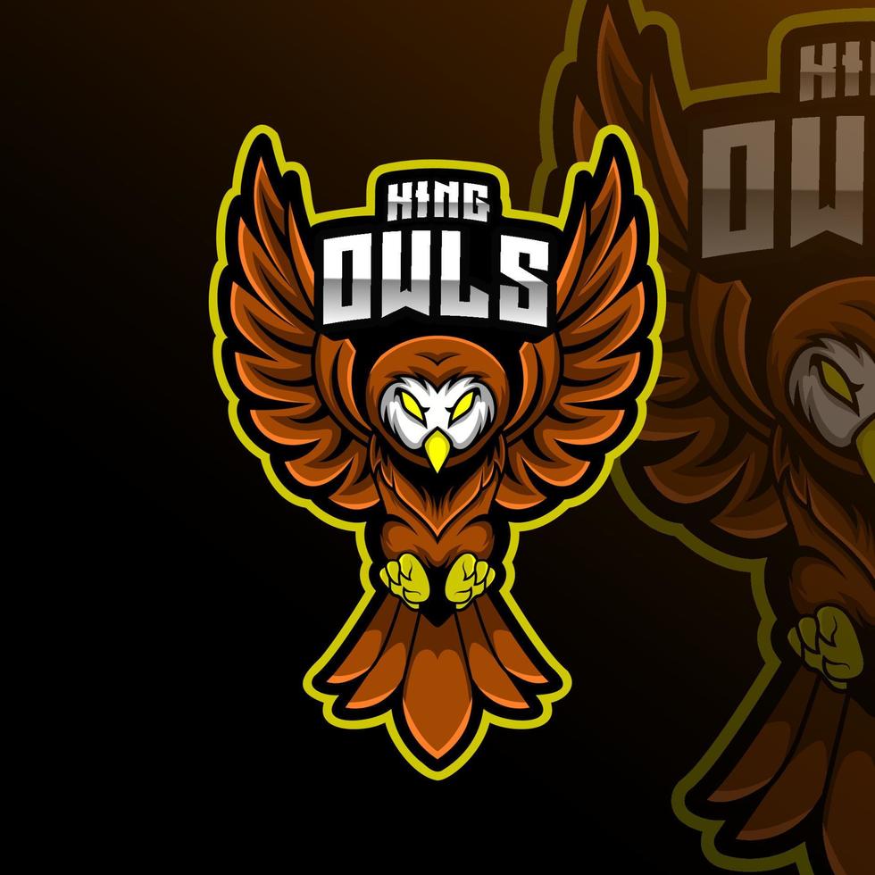 King Owls Animal Team Badge 20975776 Vector Art at Vecteezy