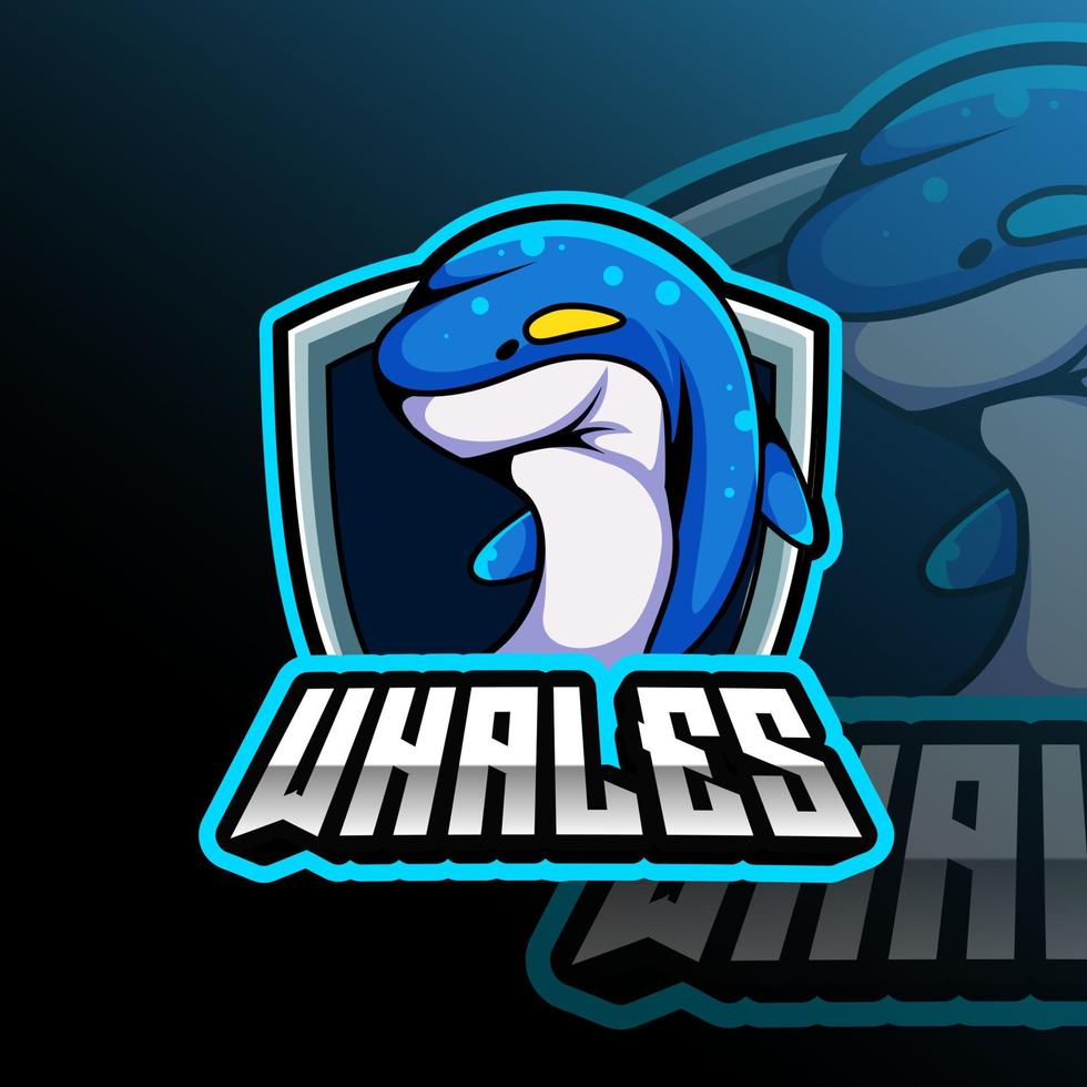 Whales Animal Team Badge vector