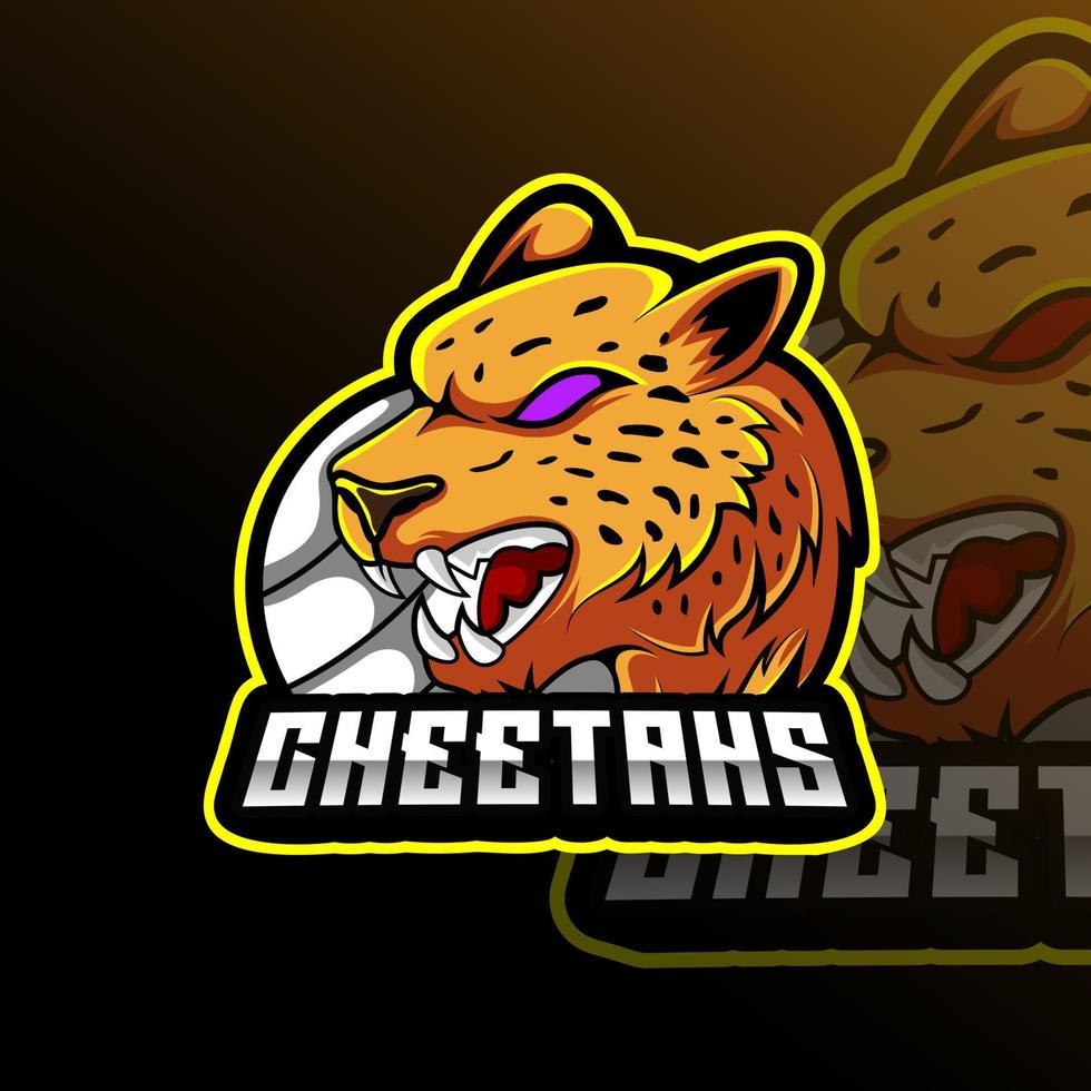 Cheetahs Volleyball Animal Team Badge vector