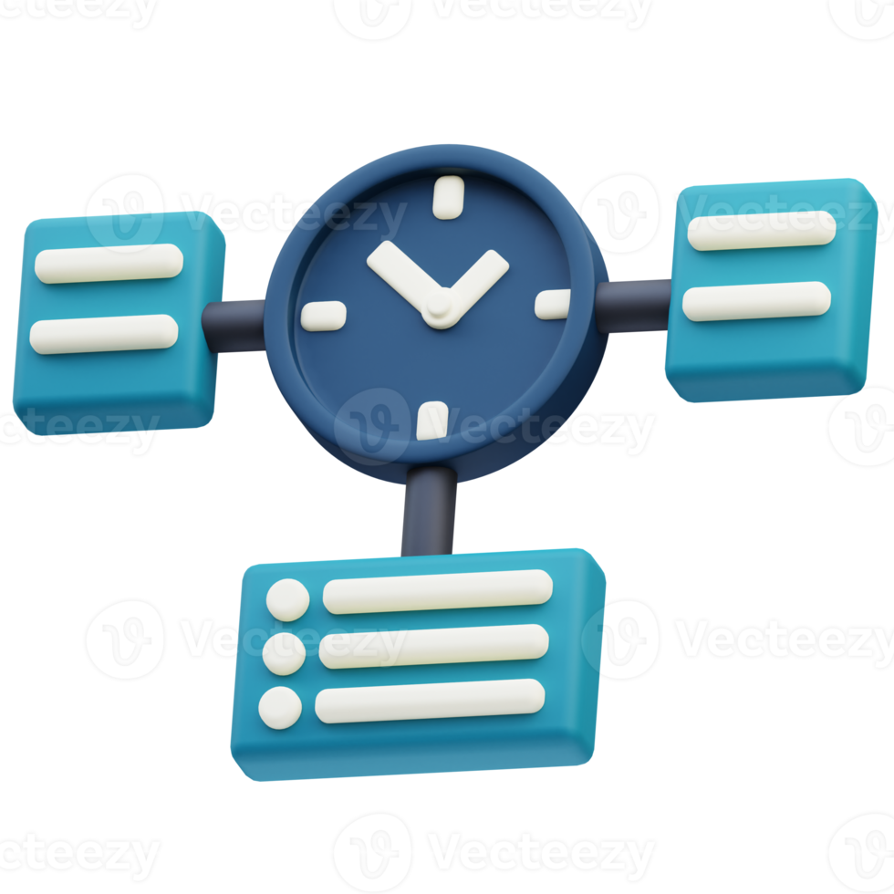 Time Management Business 3D Illustration png