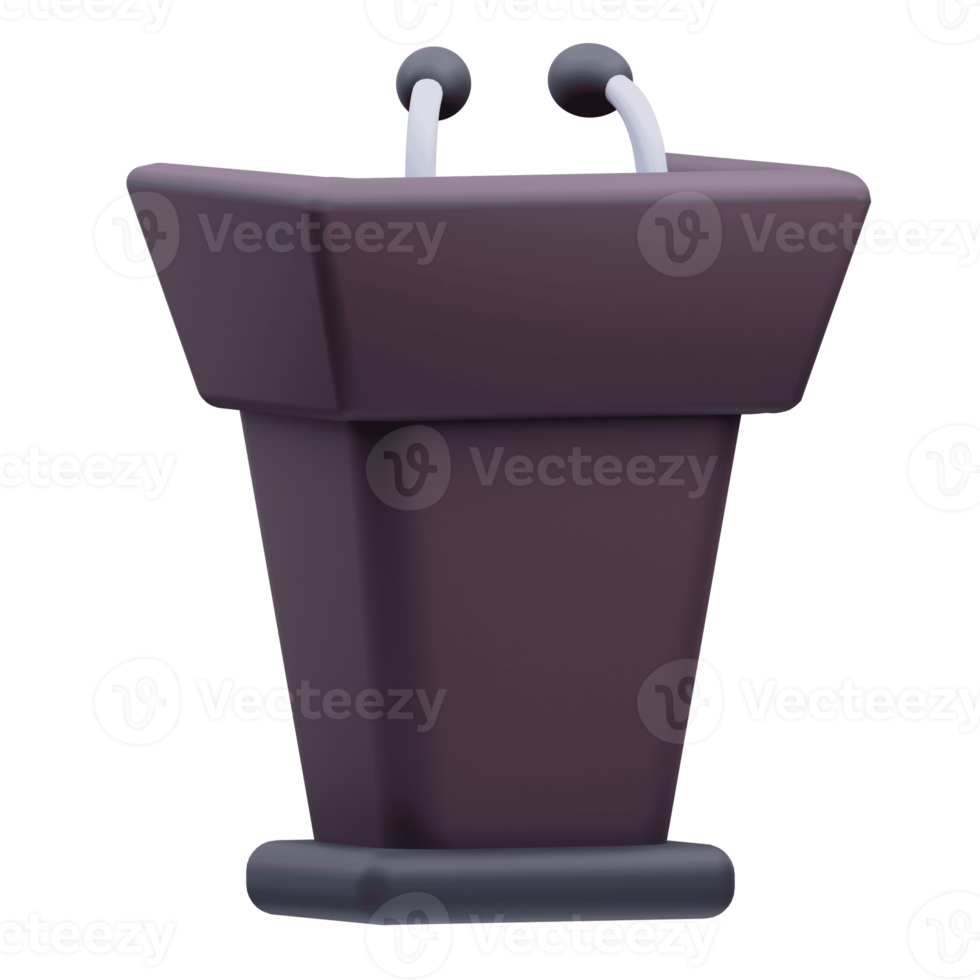 Lectern Presentation 3D Illustration png