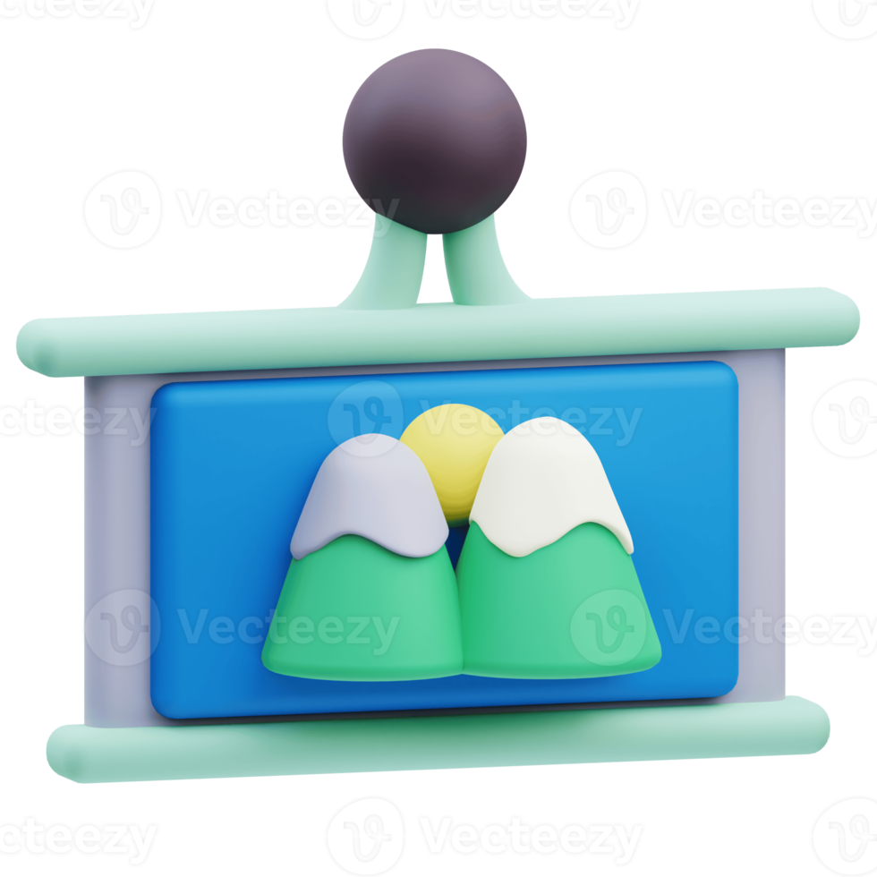 Scenery Presentation 3D Illustration png
