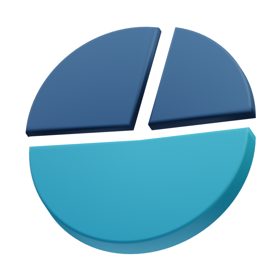 Pie Chart Business 3D Illustration png