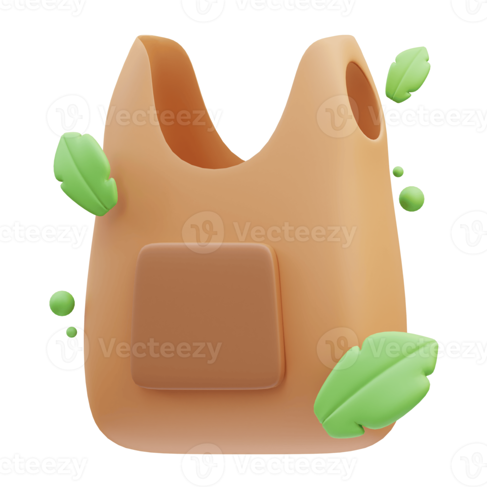 Recycle bag 3D Illustration png