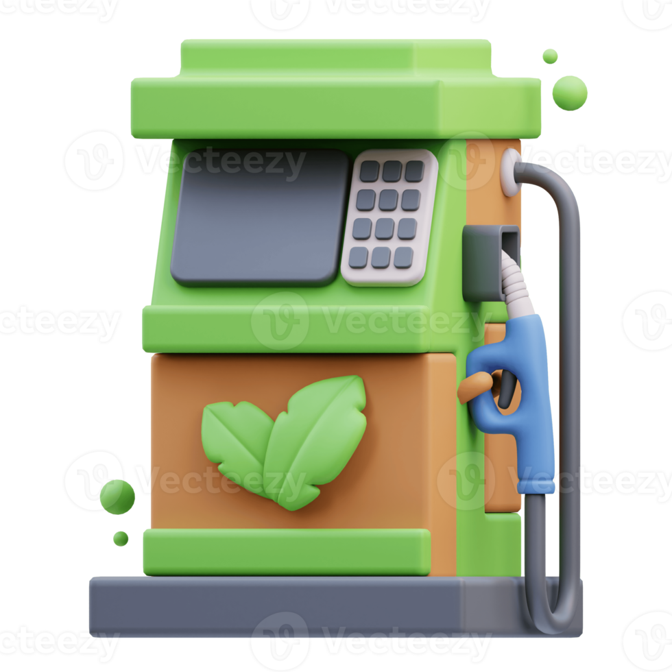 Eco Fuel Machine 3D Illustration png