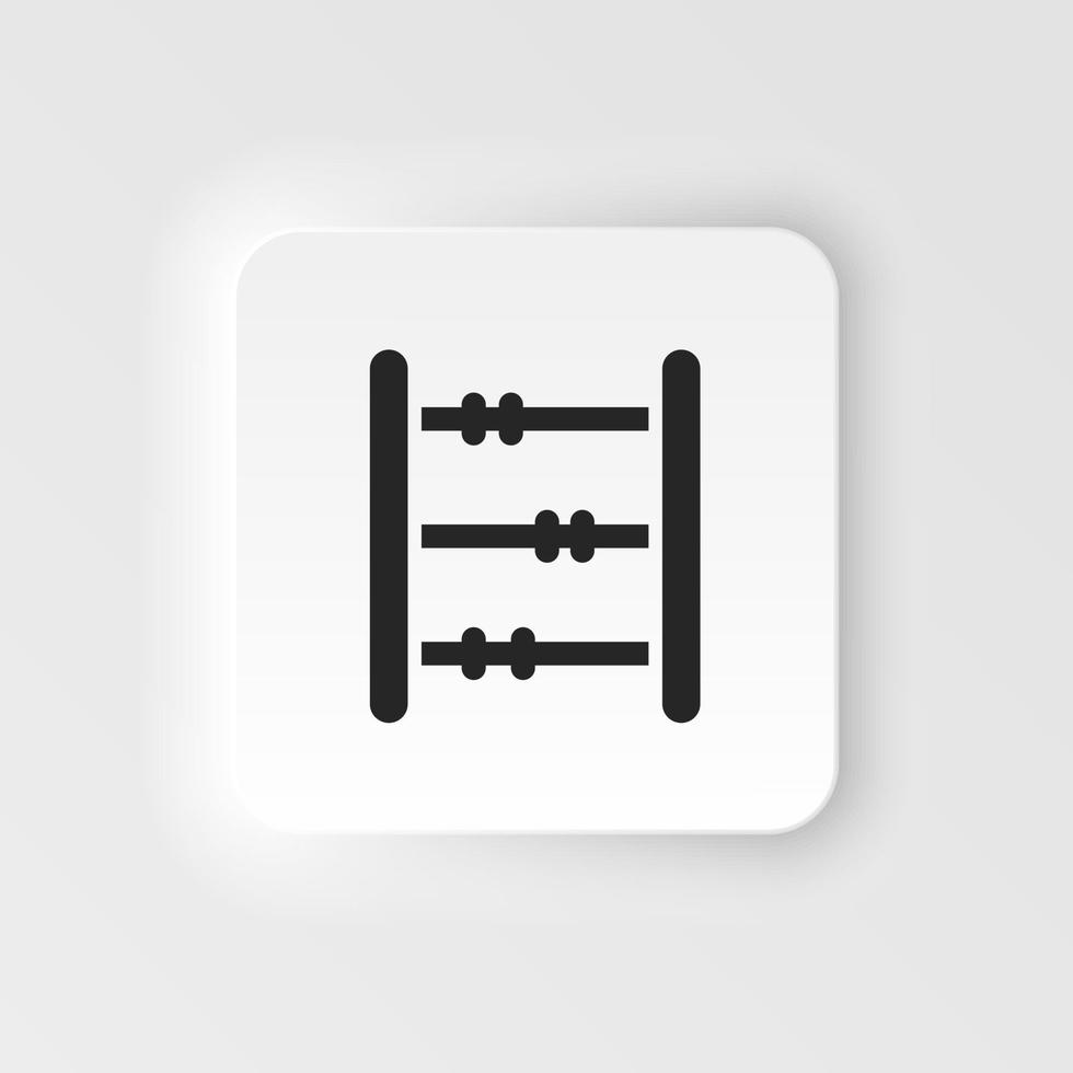 Abacus, counting icon - Vector. Simple element illustration from UI concept. Abacus, counting icon neumorphic style vector icon .