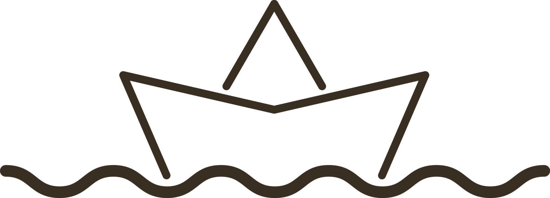 Line vector icon boar, paper, sea, business. Outline vector icon on white background