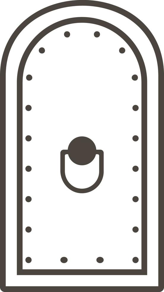 Castle, door, icon in trendy outline style isolated on white background. Door symbol for your web site design, logo, app, UI. Vector illustration, EPS10. - Vector on white background