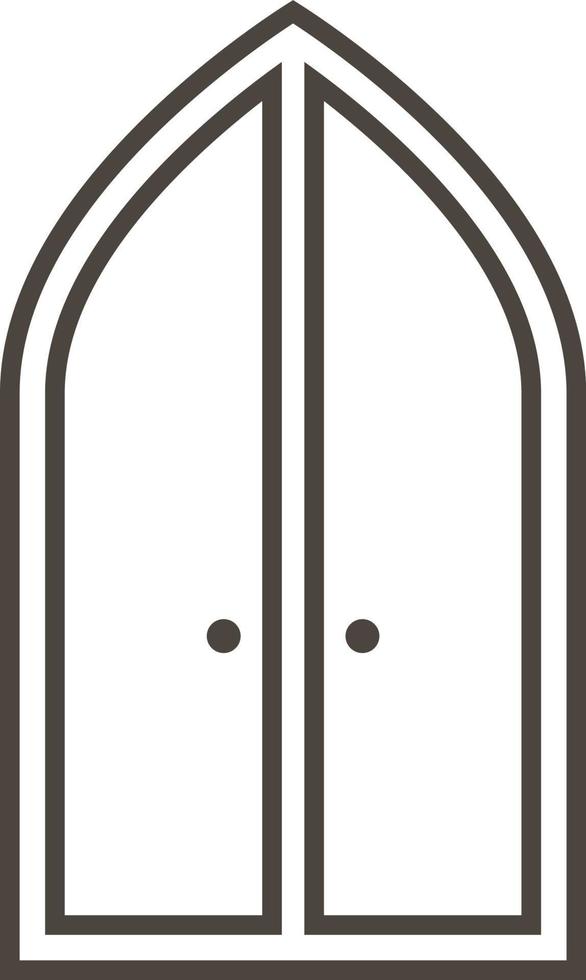 iglesia, puerta, icono en de moda contorno estilo aislado en blanco antecedentes. puerta símbolo para tu web sitio diseño, logo, aplicación, ui vector ilustración, eps10. - vector en blanco antecedentes